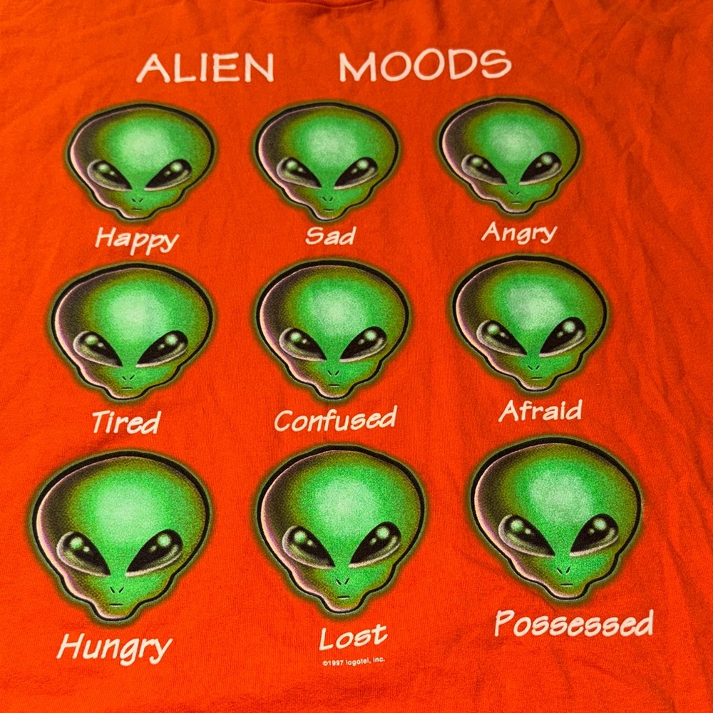 Vintage‎ Alien Moods 1997 Logotel graphic T-shirt!!!